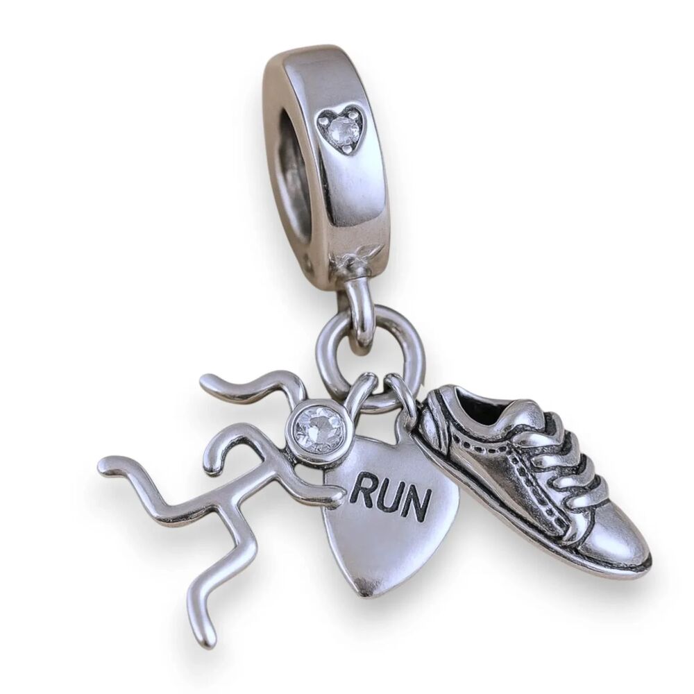 NWOT Running Girl Silver Pandora Fit Charm - Picture 5 of 15